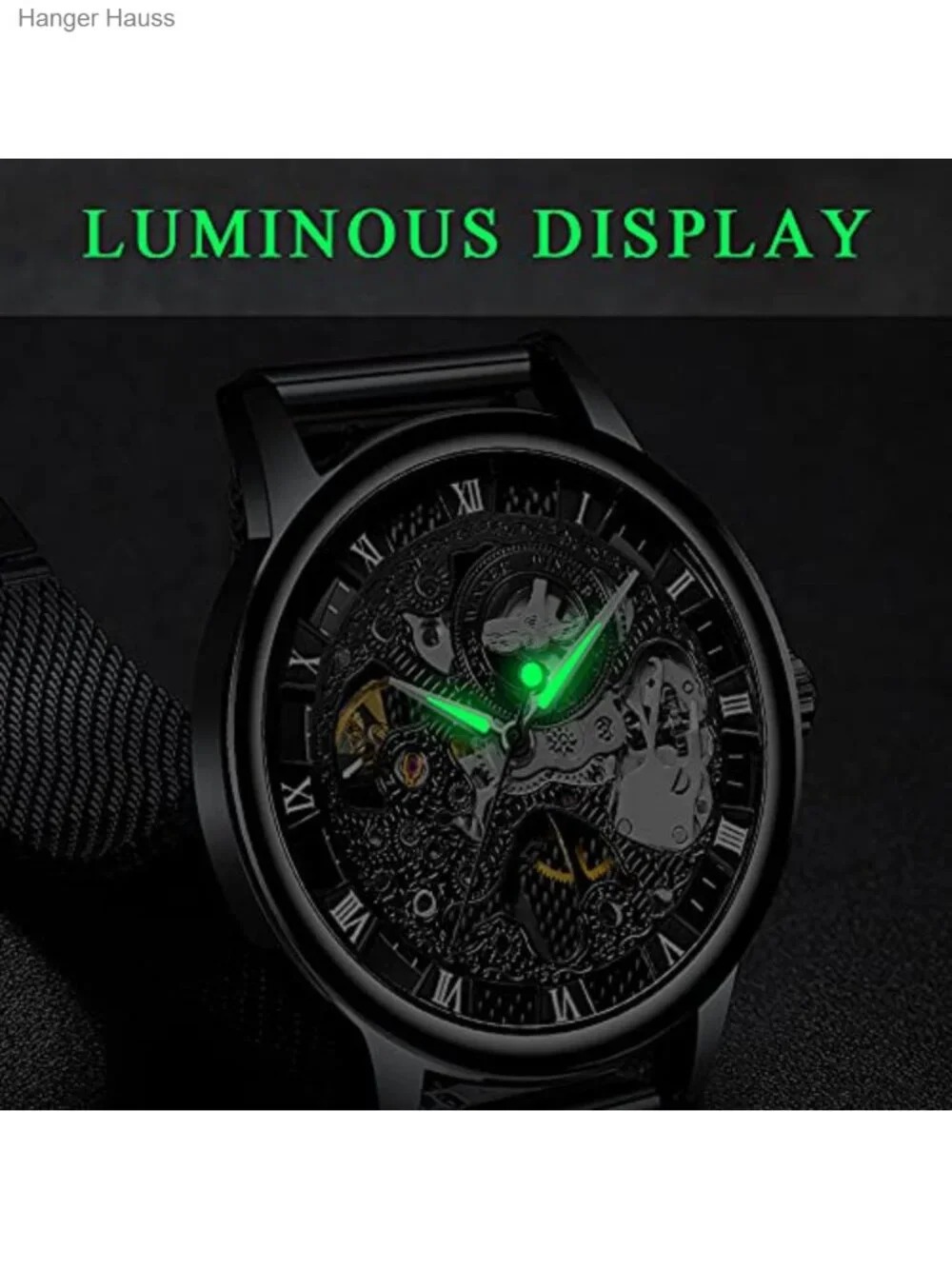 Men's Mechanical Skeleton Watch, Fashion Sports Business Casual Waterproof